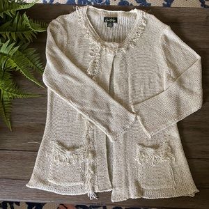 Cartise crochet cardigan with fringe